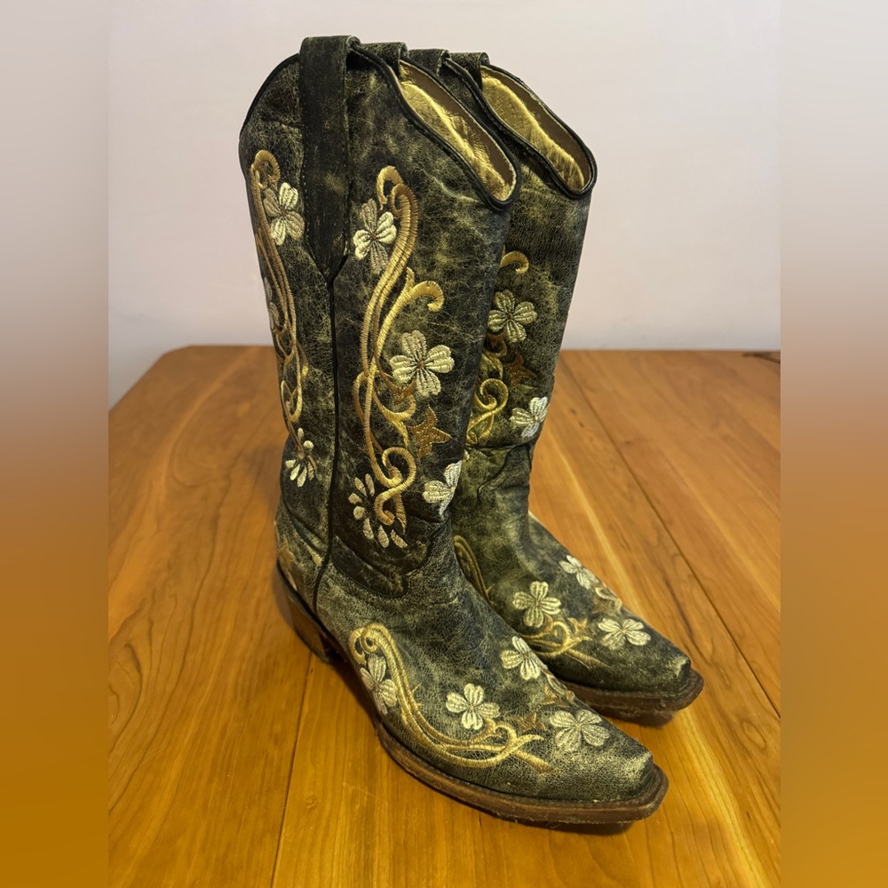 Circle G CORRAL WOMEN'S HONEY COWHIDE WESTERN COWGIRL BOOTS